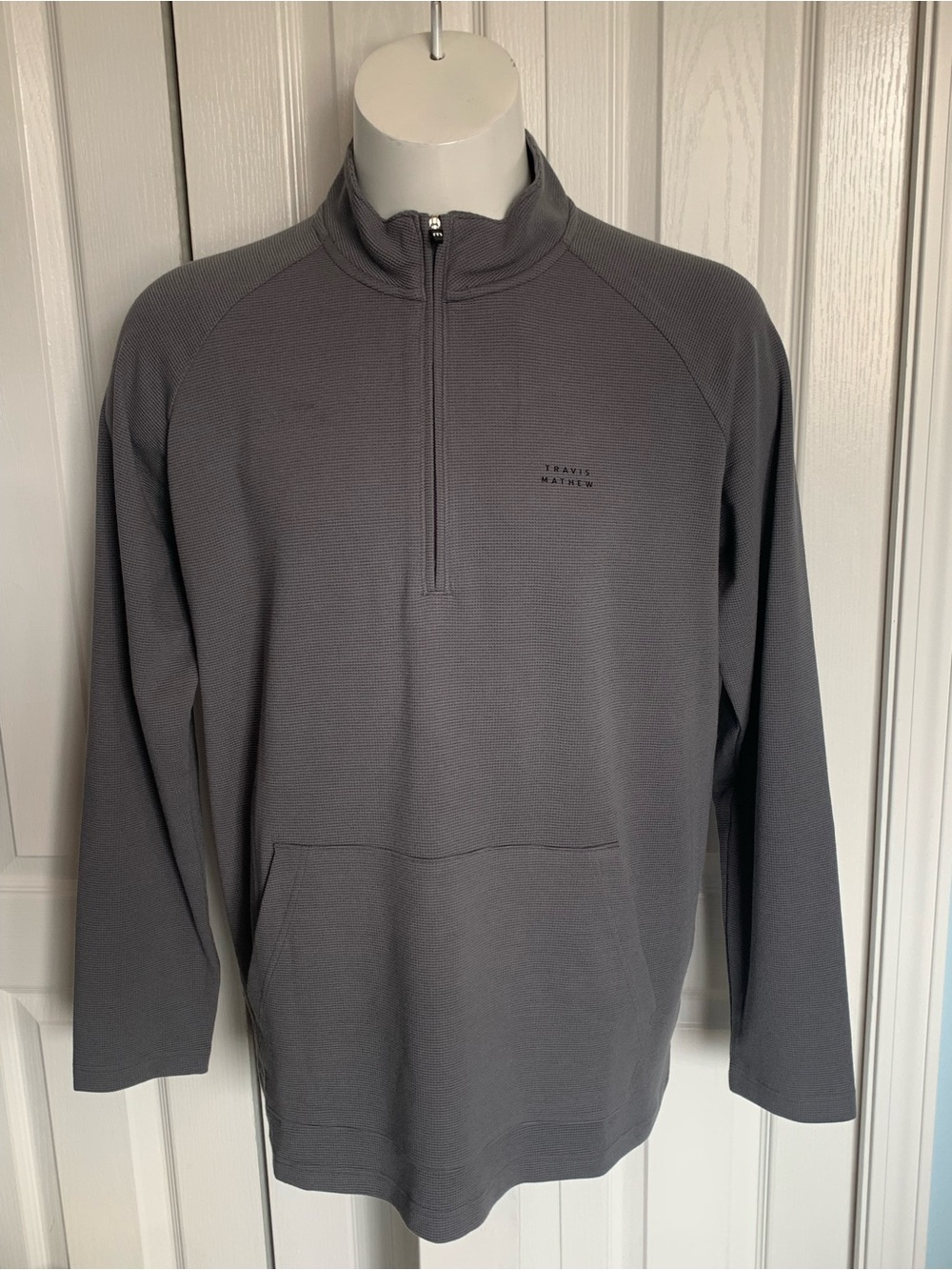 Travis Mathew Men's Charcoal Half-Zip Pullover